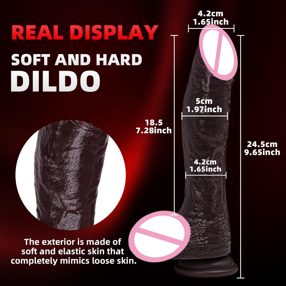Vibrator Dildo Negru Realist Telecomandă Wireless Rotativ Penis Cupă de Aspirație Dildouri Vibrante Telescopice Jucării Sexuale Dick Pentru Femei
