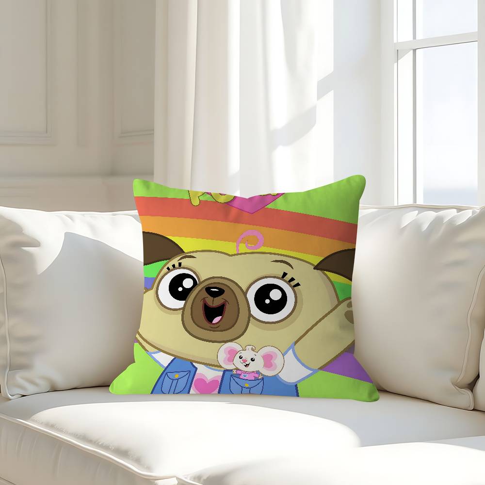 Cartoon C-Chip And P-Potato Pillow Case Removable Washable Cushion Cover – All-Season Soft Linen
