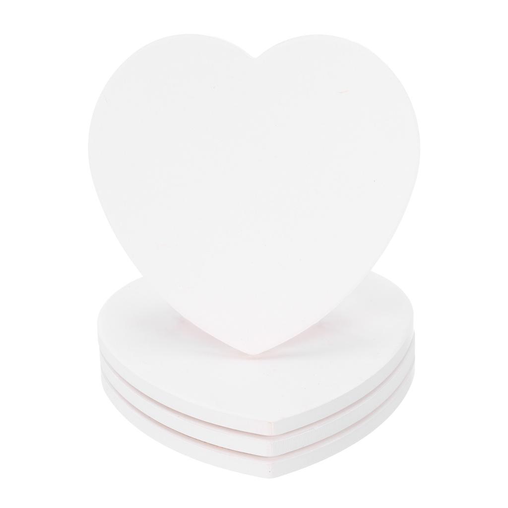 Absorbent Coasters White Marble Heart Shape Coaster with Cork Backing Non-Slip for Home Office 43inches