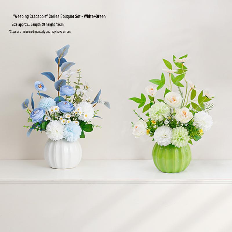 Nordic Artificial Flower Decor: Realistic Floral Arrangements for Living Room & Dining Table.