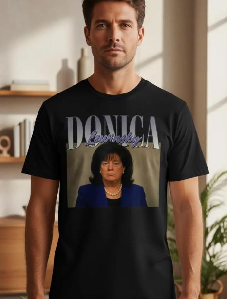 Funny Donica Lewinsky T-Shirt, Big Beautiful Bill Clinton Shirt S разноцветный
