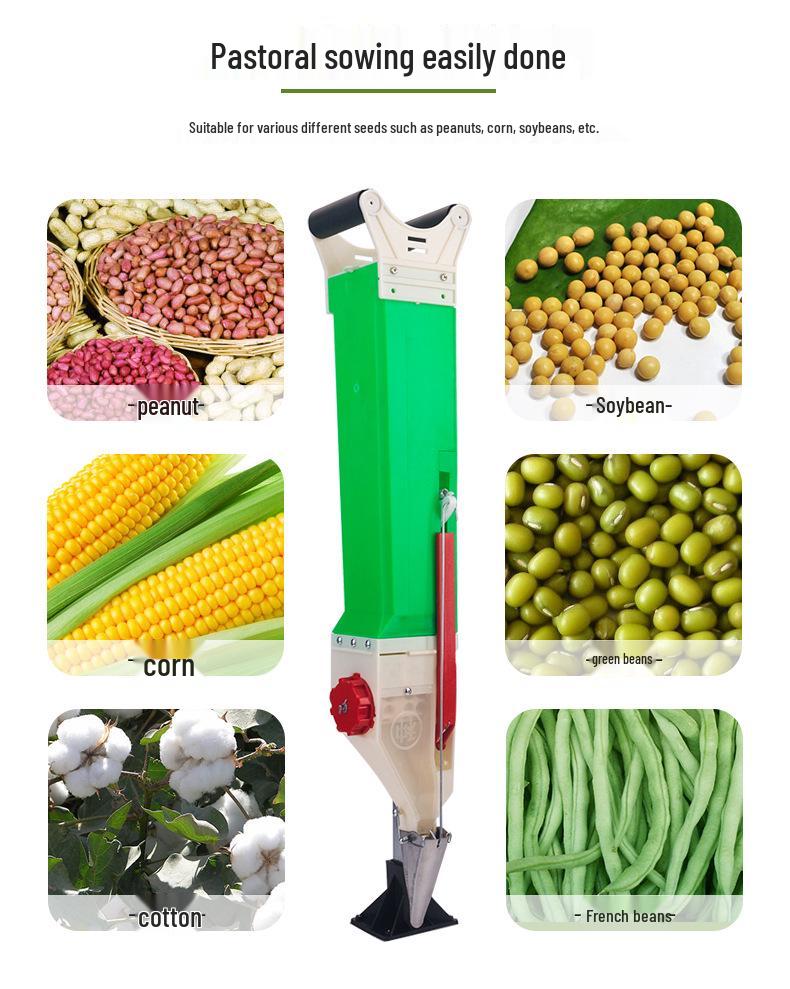 Handheld Fertilizer & Seed Spreader - Single/Double Tube for Corn, Soybean, Peanut