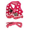 Soft Webbing Dog Harness Leash Set Pink Tone Puppy Outdoor Harness  Daily Walking