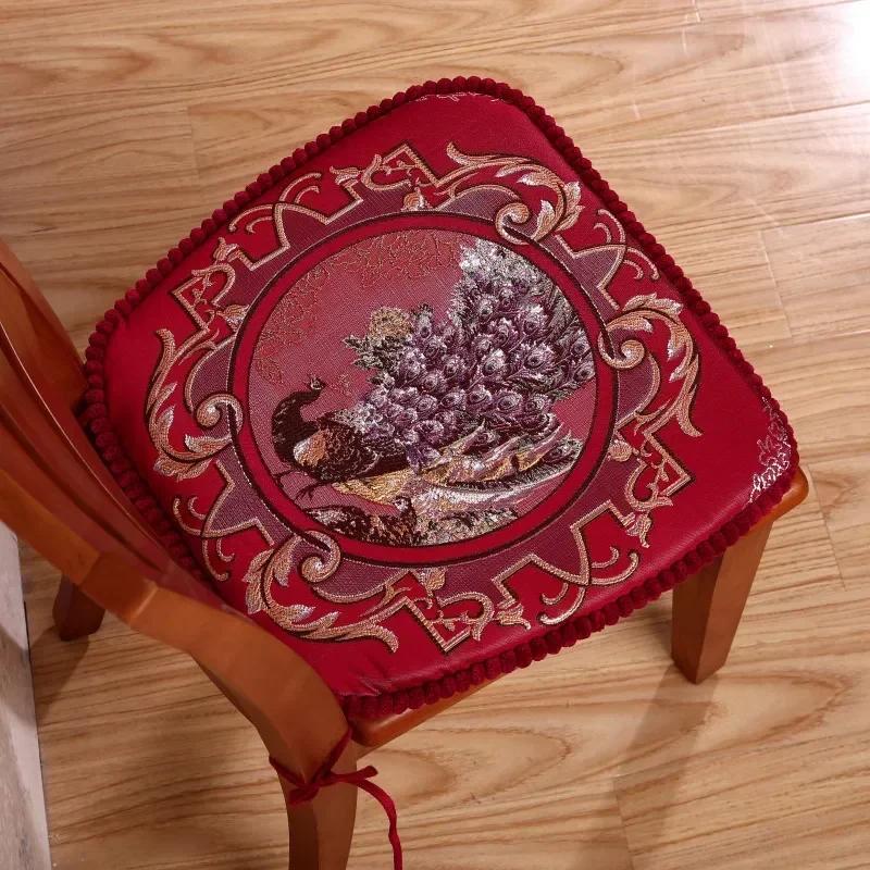 

European Horseshoe Shaped Dining Chair Non-slip Mat Fashion Home Decor Soft Stool Pad High Quality Chenille Home Chair Cushion 45x43cm