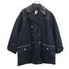 Nylon Leather Switch Tailored Jacket 9 Black Made In Japan Women Used