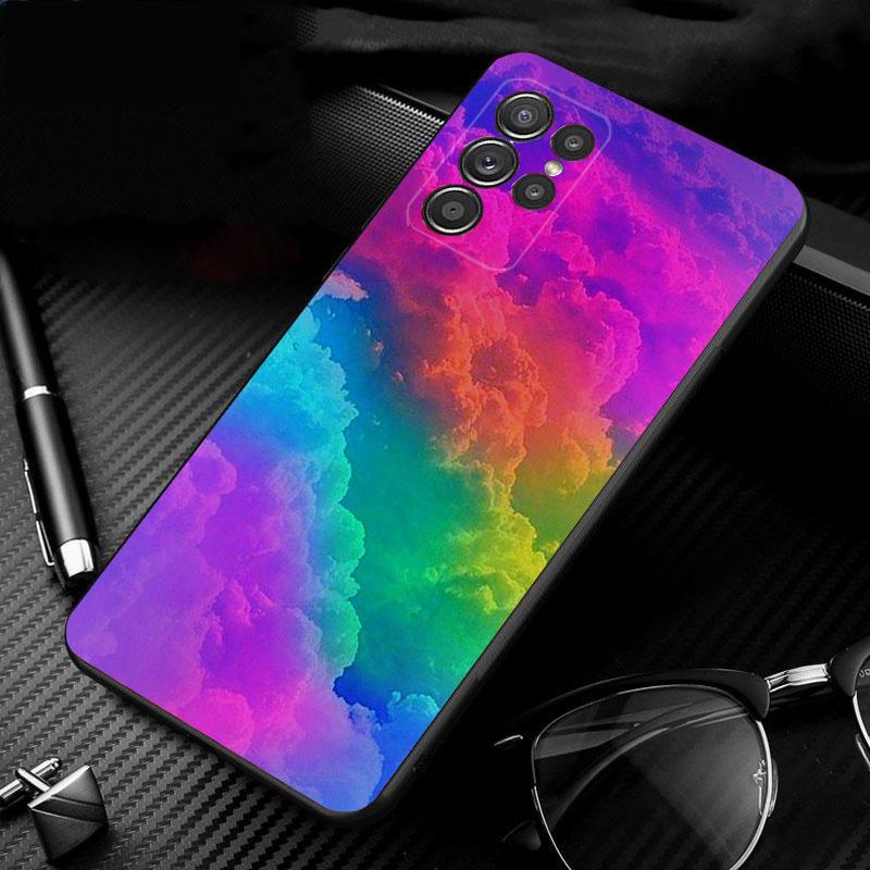 Phone Case For Samsung Galaxy S25 S24 S23 S22 S21 Ultra S24 S23 S22 S21 S25 Plus S24 S25 FE Rainbow Clouds