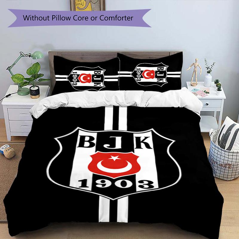 3-teiliges BJK Design Bettwäsche-Set - HD-bedruckte Bettwäsche mit 1 Bettbezug und 2 Kissenbezügen - Perfekt für die Dekoration zu Hause und im Studentenwohnheim