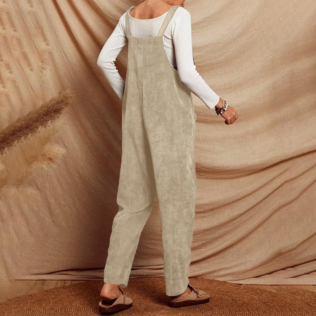 Corduroy Overalls For Women Overalls Women Overall Jumpsuit Color Loose Fit Jumpsuit
