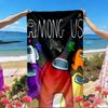Among Us Print Beach Towel, Versatile Lightweight Absorbent Beach Towel for Pool Surf Yoga Bathroom, Perfect Birthday Holiday Gift