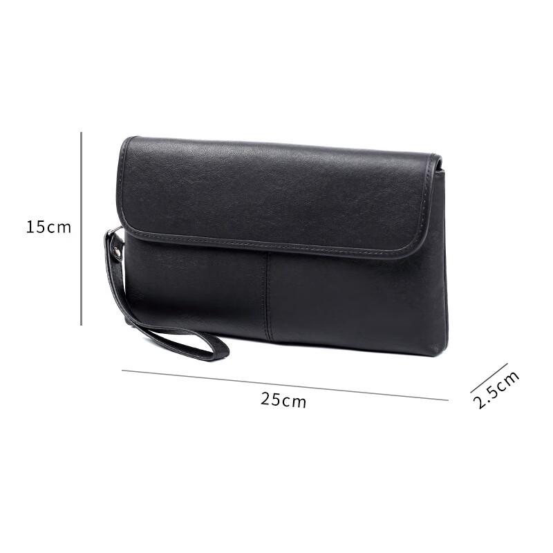 SCHWARZETIENNE Men s Leather Business Clutch Bag Large