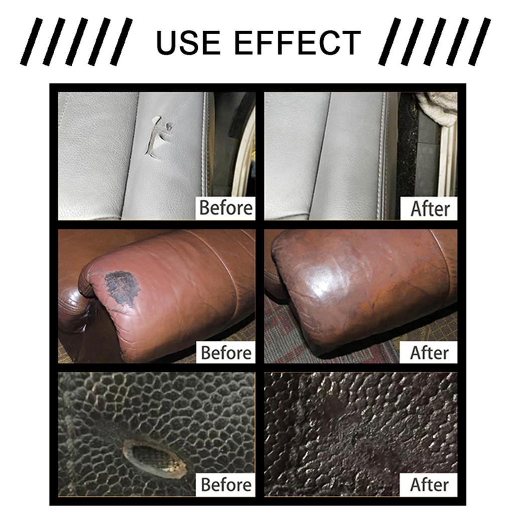 Leather Recoloring Paste Super-fast Drying Leather Repair Gel for Leather & Vinyl Couches Boat Car Seats Furniture