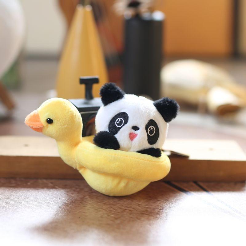 Panda Plush Bag Keychain Charm With Soft Short Material Kids Travel Accessories