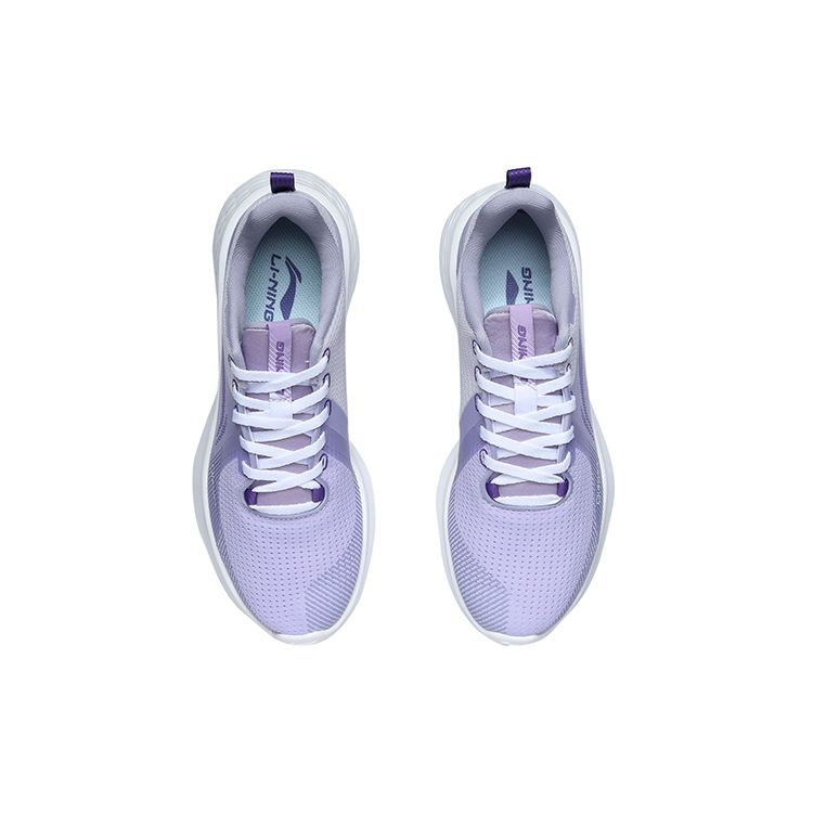 Li-Ning Soft Element Shock Absorbing Durable Low Top Casual Shoes Women sneaker Light-Mist-Purple ARHR082-4