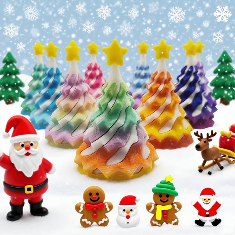Christmas Stereo Wooden Tree Scene Layout Xmas Tree Ornaments DIY New Year Gifts Navidad New Year Desktop Decorations Supplies