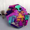 1pc UFO Alien Space Fashionable Automatic Opening/Closing Folding Umbrella with 8 Bones, Windproof Portable, Daily Use064