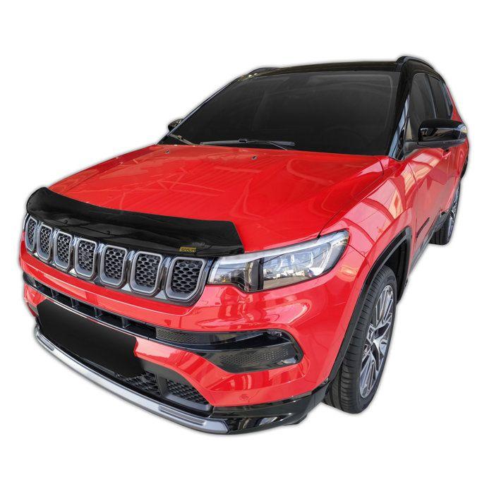 SCOUTT | Bra Capot Déflecteur Protection Pour Jeep Compass 2018-2025, Aérodynamique, Assemblage Facile, Aucun perçage requis