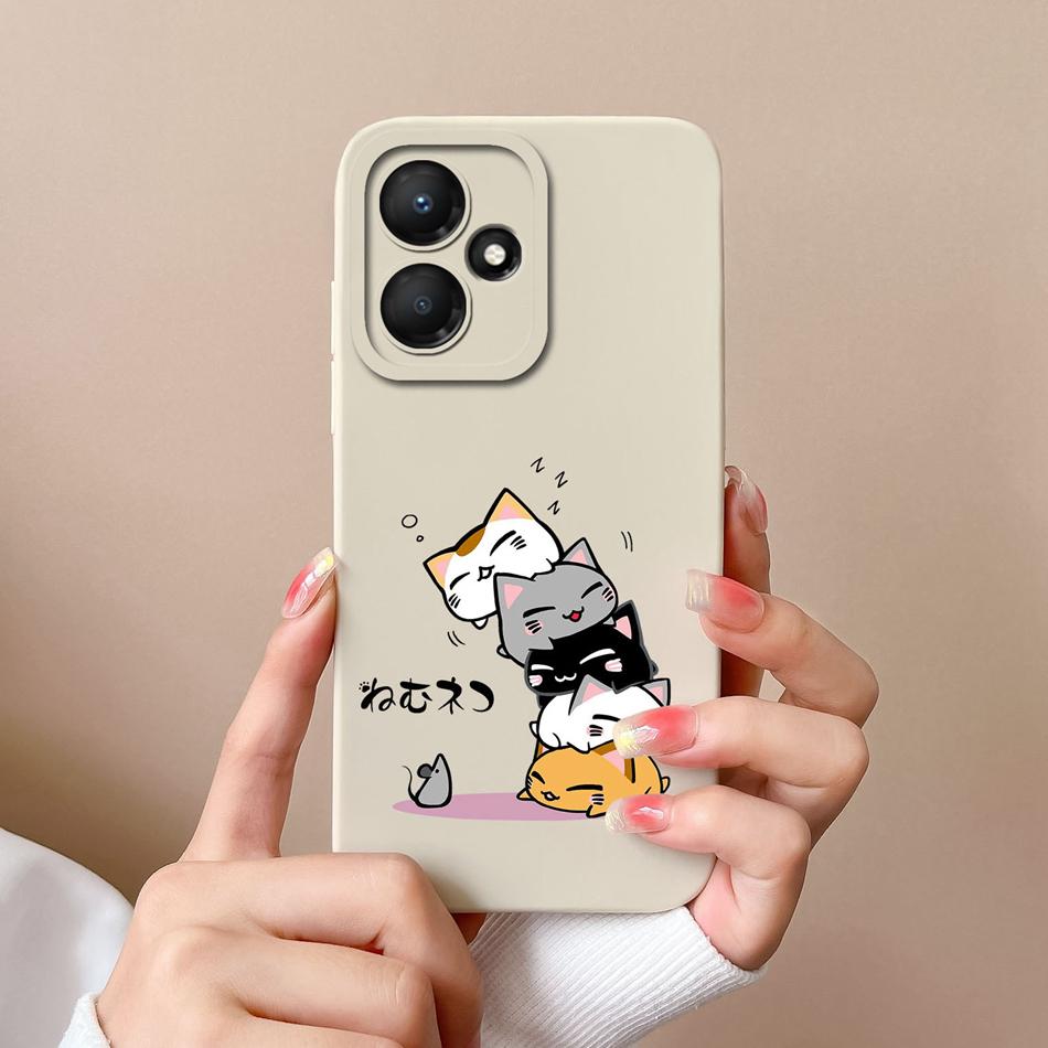 For Infinix Hot 30 Play 30i Phone Case Cartoon Liquid Silicone Full Protection Anti Drop Cover For Infinix Hot30 30Play Bumper
