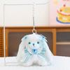 Cartoon Plush Rabbit Keychain Princess Pearl Dress Drooping Ear Rabbit Pendant  Girl's Toy