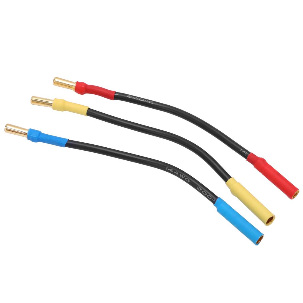 3Pcs 4mm Banana Plug Extension Cable 13cm Length Heat Resistant Banana Plugs Connector Extension Cable Wire for Boats
