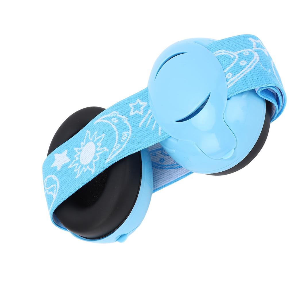 Blue Strap Baby Ear Protect Noise Cancelling Baby Earmuff Elastic Baby Ear Muff for Newborns To 18 Months Old Baby Blue