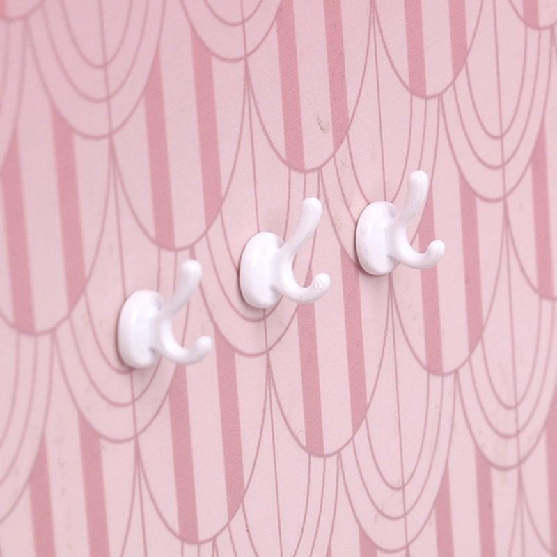 3Pcs 1:12 Dollhouse Miniature Alloy Clothes Hook Model Living Scene Decor Doll House Accessories