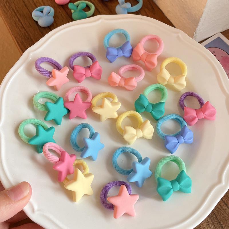 Soft Cartoon Elastic Hair Ties for Kids - Gentle, Non-Pulling Rubber Bands