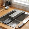 Retractable Sink Mounted Sharpener Stand Carbon Steel Whetstone Grinder Rack  Household