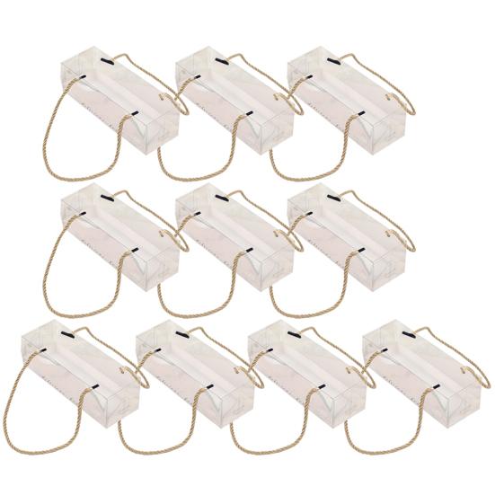 

10 шт. с ремешком, прозрачные креативные коробки для упаковки рулетов для здорового торта, контейнеры для тортов S золотистый