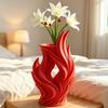 Ausgehöhlte unregelmäßige Vase 3D-gedruckter Blumenbehälter Künstlerische Flammenvase Wohnzimmer