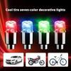 2/4PCS Colorful LED Wheel Valve Lights Motorcycles Bicycles Car Wheel Tire Valve Caps Universal Dustproof Bicycle Valve Cover Stem Caps1