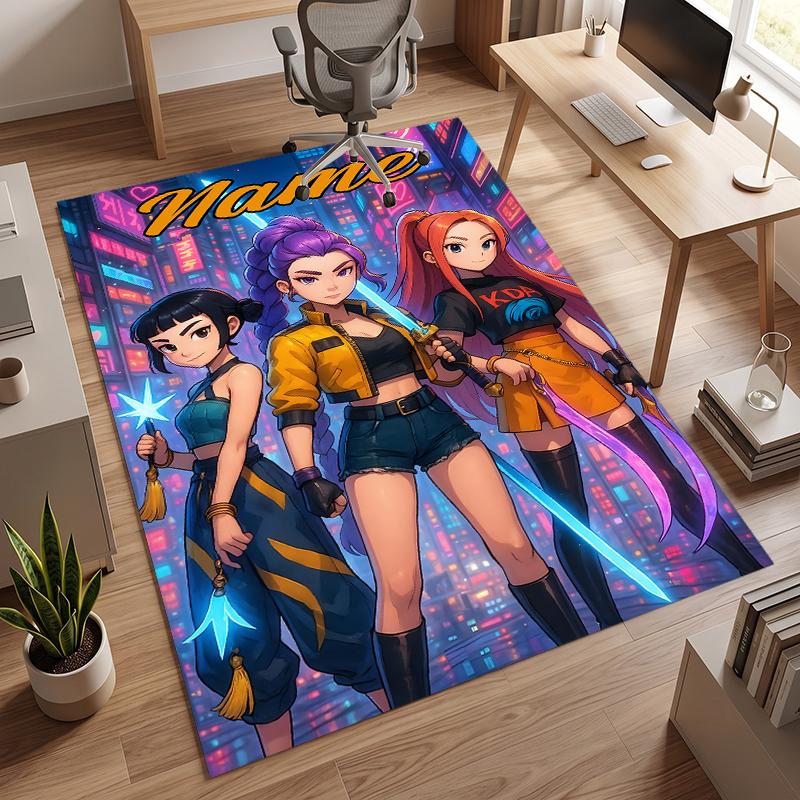 HUNTRIX (103) Personalized Name Office Carpet Stylish Decor for Living Room Bedroom Kitchen