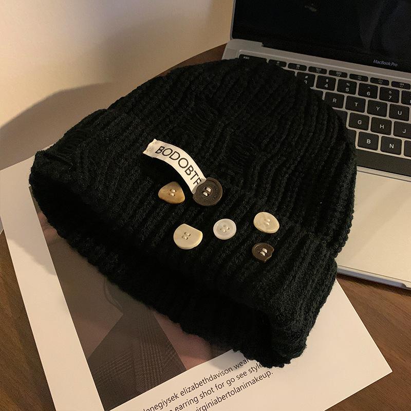 Knitted Woolen Hat for Women In Autumn and Winter Korean Style Cold Proof and Warm Pullover Hat Versatile and Face Friendly Small Hat  Trendy