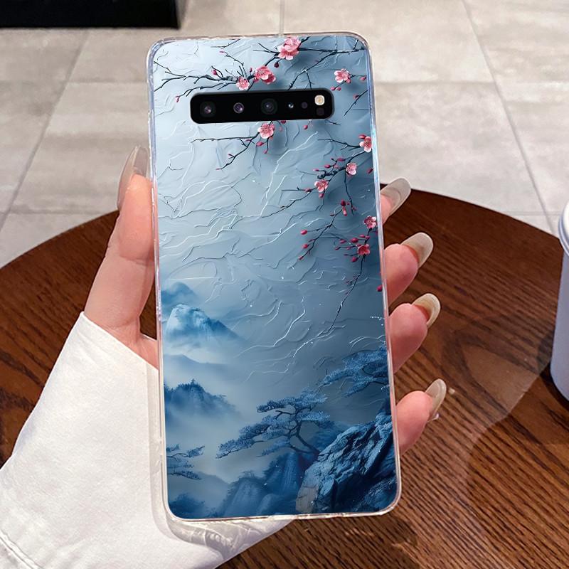 Casing For Samsung Galaxy S10 5G 6.7" SM-G977U G977N G977B Case Aesthetic Fashion Cute Cat Transparent Soft Silicone Back Cover