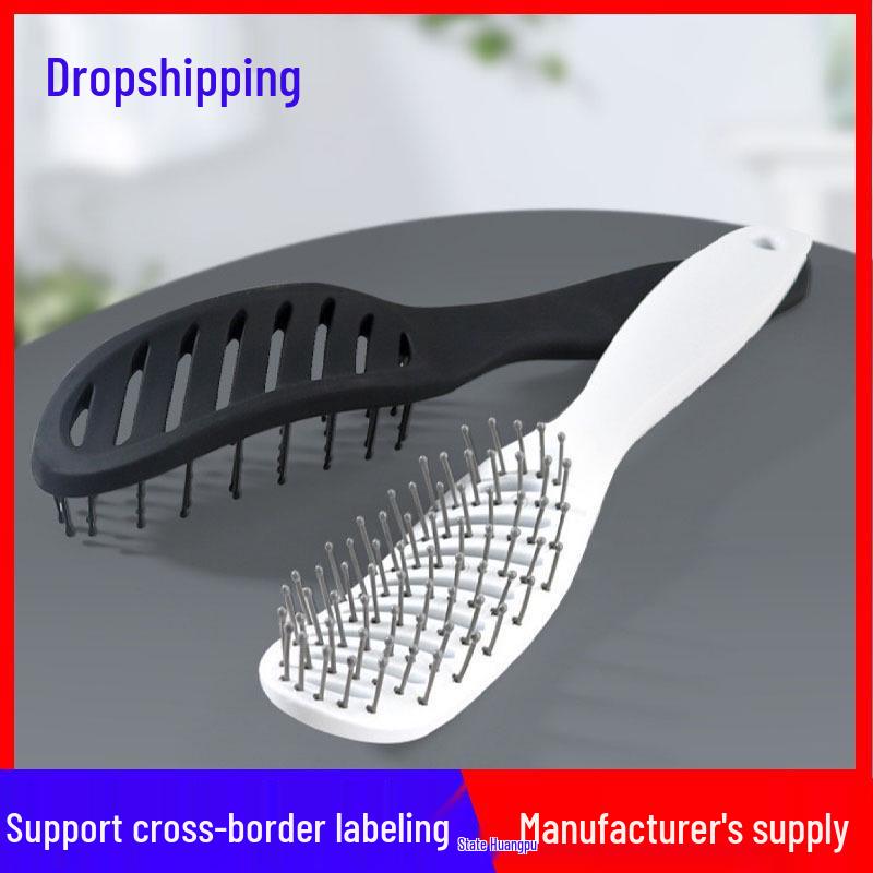 

Men s Styling Curved Comb: Nine-Row Wide-Tooth Smoothing Hair Tool New White Comb