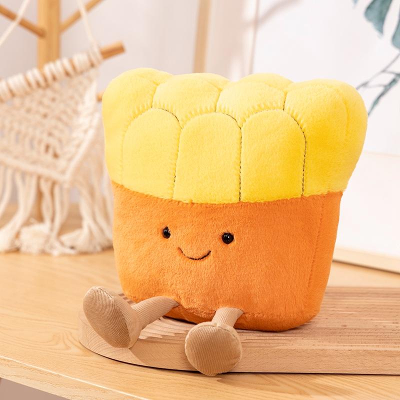 Cartoon Egg Plush Toy Expression Food Bread Toast Series Breakfast Doll Fun Decoration Pillow Baby Soothing Doll Gift