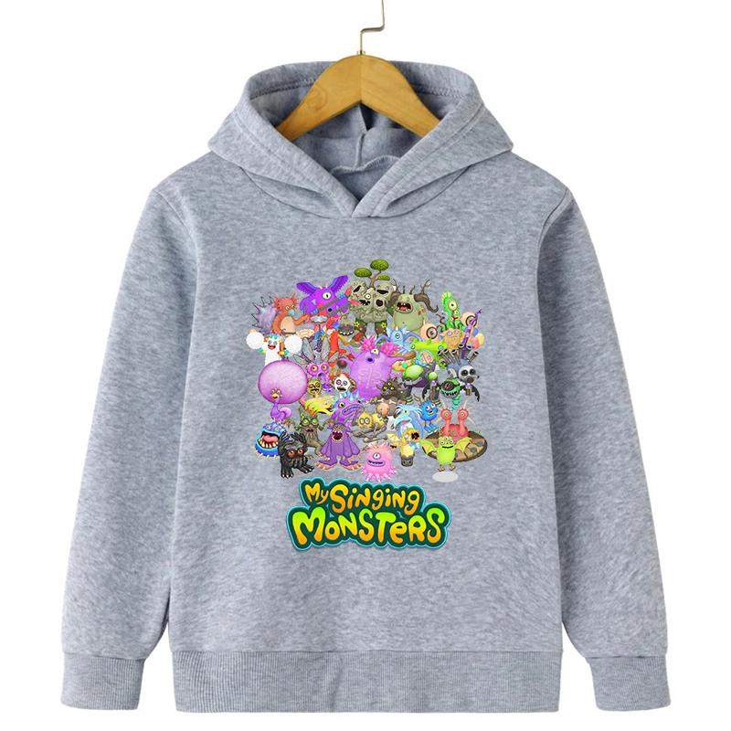 Felpa My Singing Monsters Ragazzi Ragazze Moda Casual Felpe Anime Streetwear Autunno Inverno Felpa Calda Abbigliamento Bambini