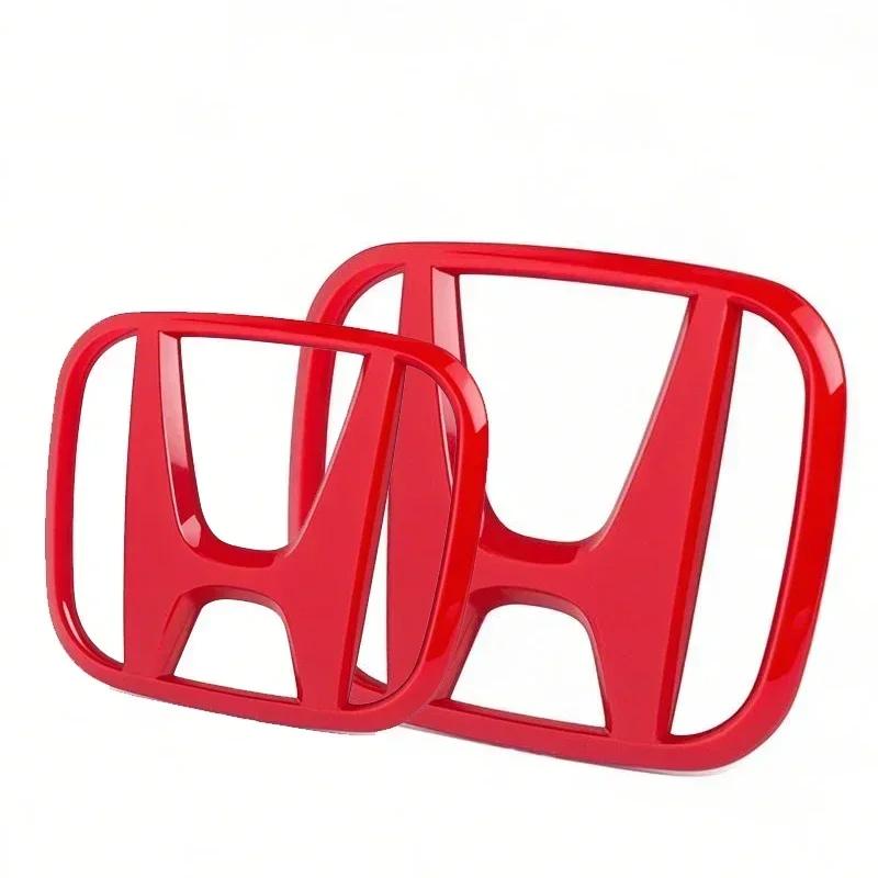 

Upgrade ABS 5 Colors(Carbon Fiber/Red) for Honda Civic Emblem Badges Kit 8/9.5/10/11 Gen 2006-2022, Front+Rear Logo Replacement 8th-9.5th Civic червоний