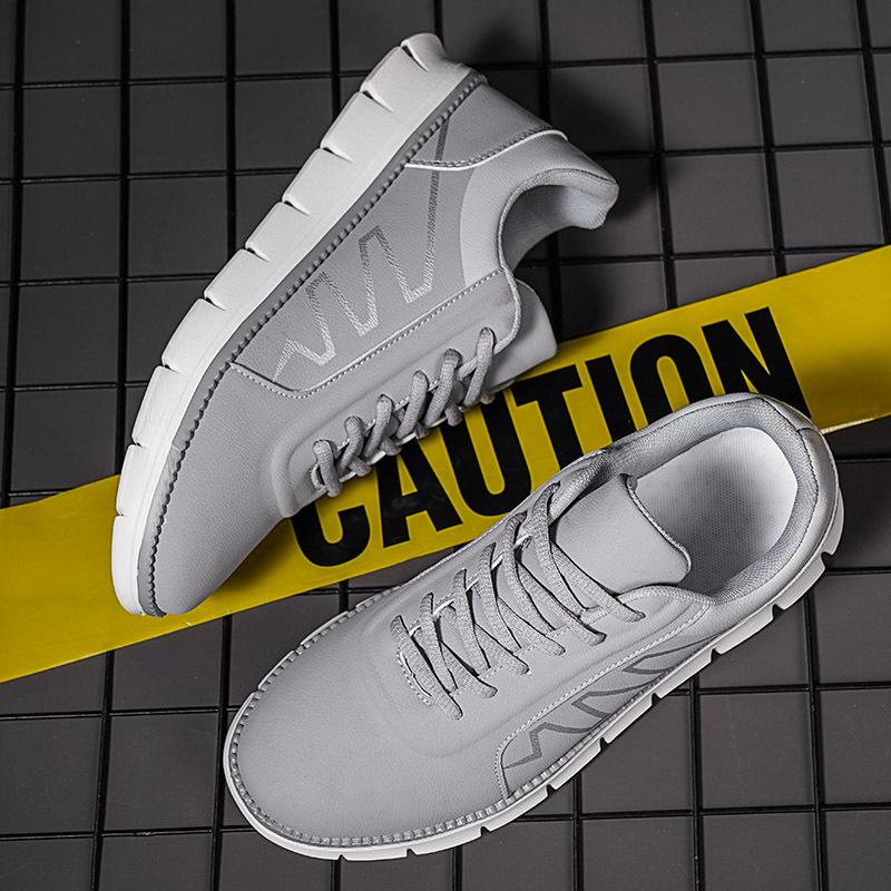 New leather sneakers casual running shoes autumn new lightweight breathable comfortable sneakers 39