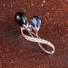High-End Pearl & Rhinestone Butterfly Brooch for Women's Fashion Suits and Scarves