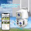 2K Outdoor Dual Lens Panorama Surveillance Home Security CCTV Dome Camera Wireless WIFI IP Camera
