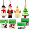 Christmas Crafts Ornament Kit Diy Xmas Colorful Button Hanging Ornaments For Holiday Party Supplies Decoration Gifts