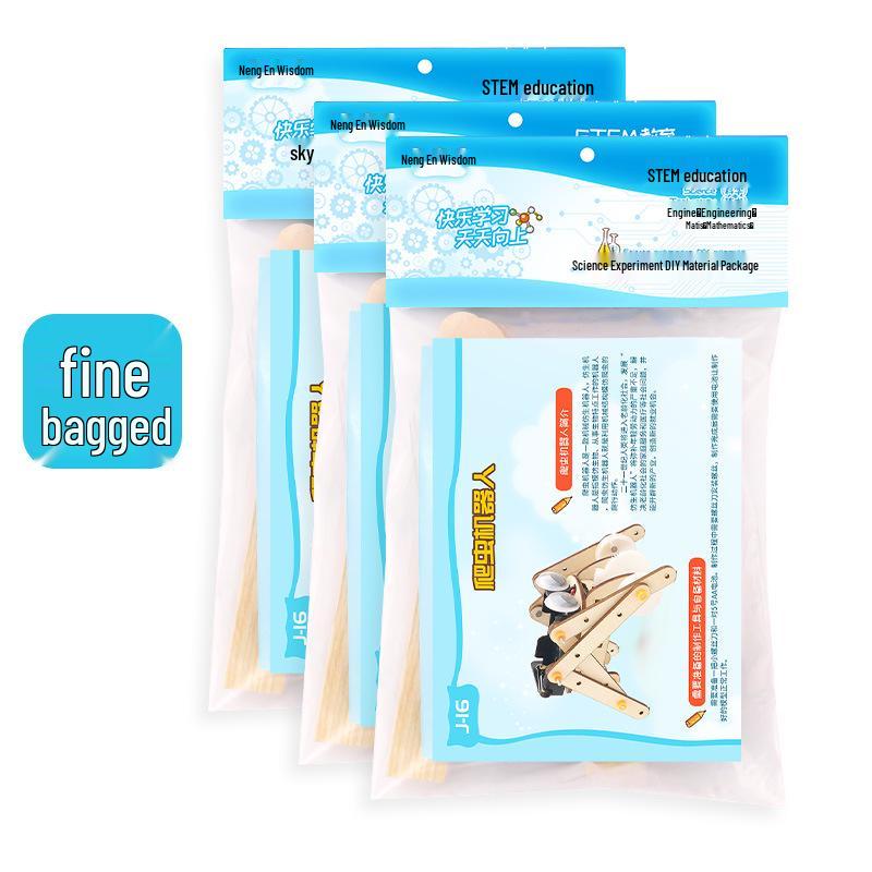 Wooden DIY Climbing Robot Kit for Primary & Secondary Students: Science Experiment & Parent-Child STEAM Activity