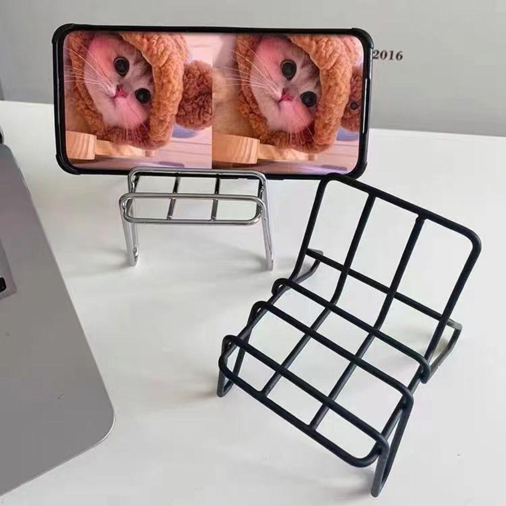 Portable Mobile Phone Holder Chair Shape hone Holder Stand Desktop Phone Chair Stand  1:6 Dollhouse