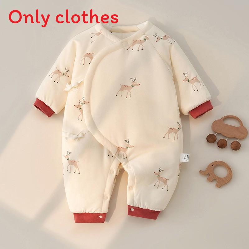 Baby Boy Girl Winter Thick Cotton Hanbok With Slipon Closure For Newborns