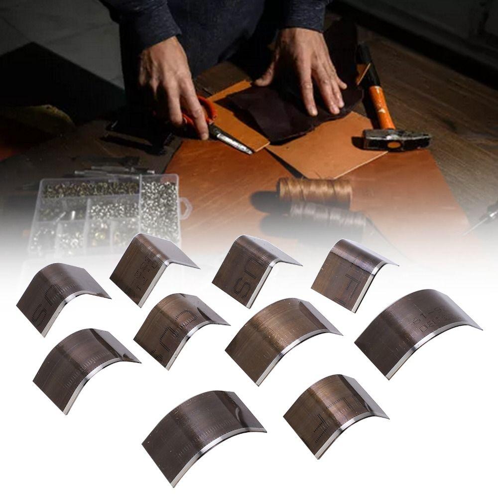 10 PCS Carbon Steel Leather Corner Punch Set Triangular Cutting Dies Kit  DIY Leathercrafts
