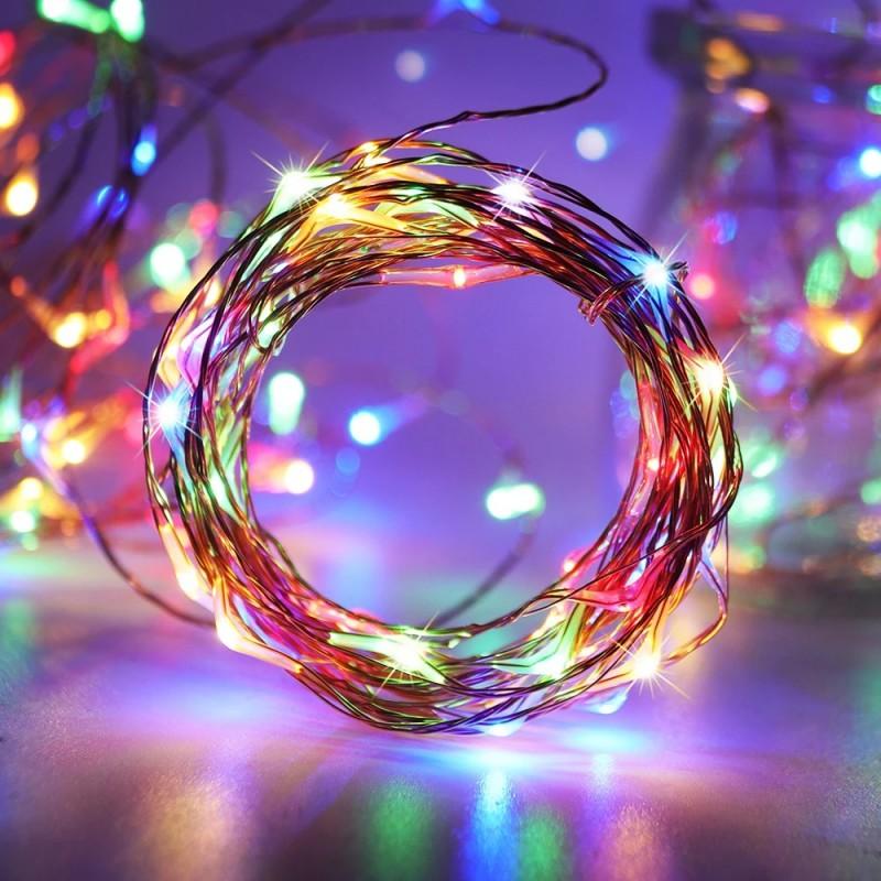Światełka Lampki Na Żyłce Wewnętrzne 20 Led Multikolor Dekoracja Świetlna