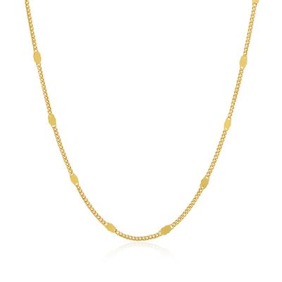 Kette kann getragen werden, alles 18 Karat Gold 925 beliebt für mit echtem Schmuck [Pasurohu] Halskette, Zeit, Beschichtung, Silber, Damen, schlank, zart, Versteller,