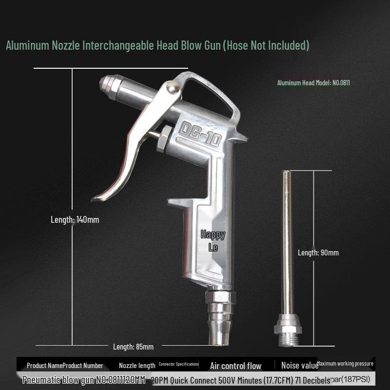 Three-Way Truck Air Dust Blowing Gun with On-Board Air Tank
