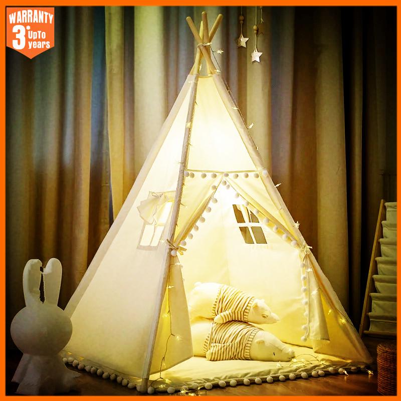 Portable Kid Tent 1.6M1.3M Children's Play House Wigwam Teepee Tipi Toddler Ball Pit Castle Play Room for Girls