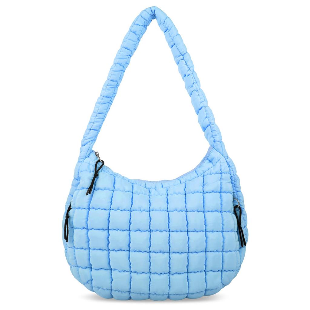 Wrinkled cloud bag, fashionable one shoulder hand-held dumpling bag, large capacity down cotton underarm women's bag.zwq